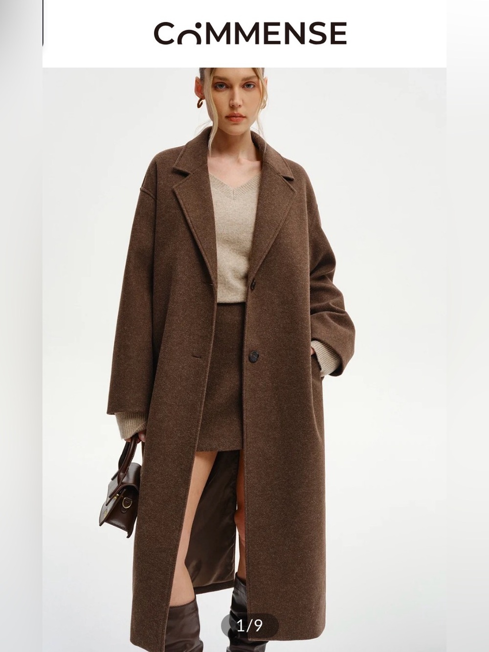 COMMENSE $90msrp NEW WITH TAGS SMALL CHOCOLATE BROWN COAT - Picture 2 of 4